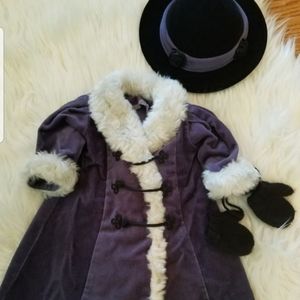 American Girl Samantha Christmas Coat/Accessor